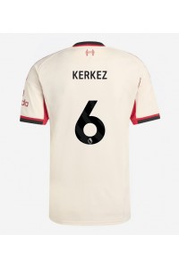 Liverpool Milos Kerkez #6 Jalkapallovaatteet Vieraspaita 2025-26 Lyhythihainen